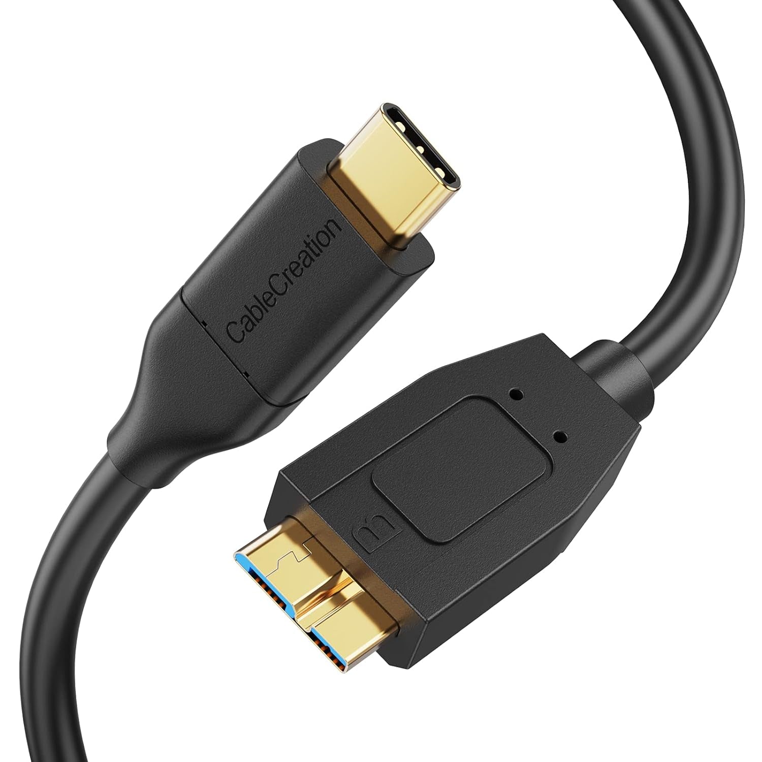 4FT USB C to Micro B Cable,10Gbps Speed External Hard Drive Braided,Usb 3.1 Type C to Micro B Work for Iphone 15,16,Seagate WD Westgate My Passport,Macbook Pro/Air, Ipad/Tablet,Black