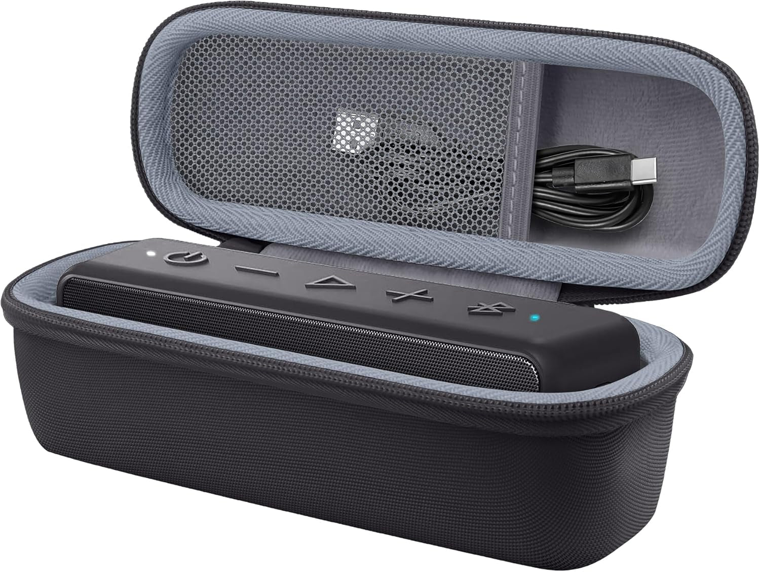 Hard Case Compatible with Anker Soundcore/Soundcore 2 / Motion B Portable Outdoor Sports Bluetooth Speaker (Black)