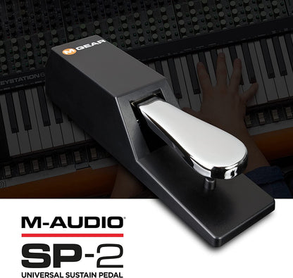 M-AUDIO SP-2 Universal Sustain Pedal with Piano Style Action for MIDI Keyboards, Digital Pianos and More