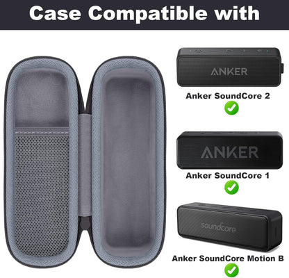 Hard Case Compatible with Anker Soundcore/Soundcore 2 / Motion B Portable Outdoor Sports Bluetooth Speaker (Black)